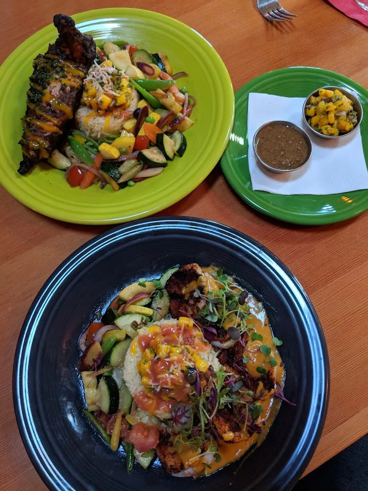 Caribbean Jerk Chicken and Pineapple Red Curry Prawns