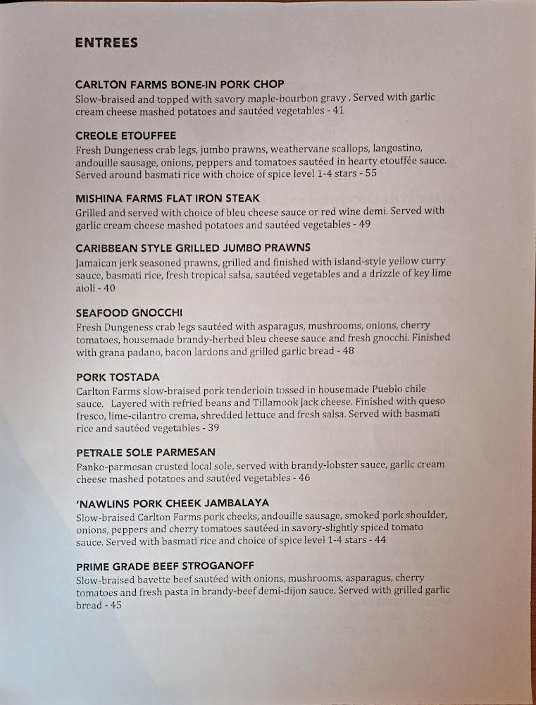 Castaways Global Cuisine Menu